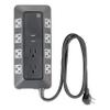 GE UltraPro Adapt 10-Outlet Surge Protector with USB Ports, 2 USB-A Ports, 2.4A, 12W, 4ft Braided Cord Power Strip Surge Protector, 3540 Joules, Black, 73775 view 2