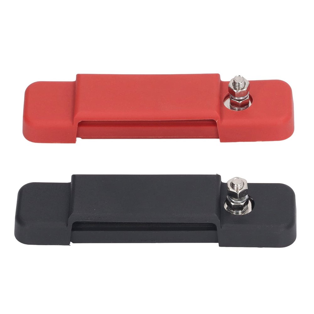 2 Sets Bus Bar,12 Terminal M8 Stud Power Distribution Block for Automobile RV Marine Yacht DC48V 150A for Automobile, RV