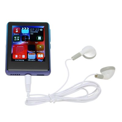 256GB MP3 Player with Bluetooth, 2.4inch Full Touch Screen Music Player with Headphone, Built in 4GB Memory, HD Noise Reduction, Support FM Radio, MP3 & MP4 Players (Blue)
