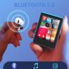 256GB MP3 Player with Bluetooth, 2.4inch Full Touch Screen Music Player with Headphone, Built in 4GB Memory, HD Noise Reduction, Support FM Radio, MP3 & MP4 Players (Blue) view 2