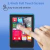 256GB MP3 Player with Bluetooth, 2.4inch Full Touch Screen Music Player with Headphone, Built in 4GB Memory, HD Noise Reduction, Support FM Radio, MP3 & MP4 Players (Blue) view 3