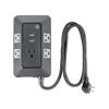 GE UltraPro Adapt 5-Outlet Surge Protector with USB Ports, 2 USB-A Ports, 2.4A, 3ft Braided Cord Power Strip Surge Protector, 560 Joules, Black, 73777 view 2