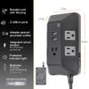 GE UltraPro Adapt 5-Outlet Surge Protector with USB Ports, 2 USB-A Ports, 2.4A, 3ft Braided Cord Power Strip Surge Protector, 560 Joules, Black, 73777 view 3