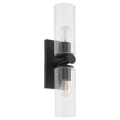 Quorum Lighting 540-2-59 Juniper Wall Mount, 2-Light 200 Total Watts, Matte Black