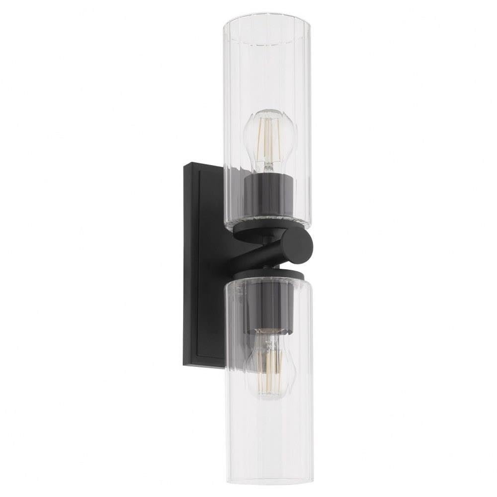 Quorum Lighting 540-2-59 Juniper Wall Mount, 2-Light 200 Total Watts, Matte Black