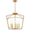 Quorum Lighting 2812-18-74 Mantle Convertible Pendant, 5-Light 300 Total Watts, Gold Leaf view 2