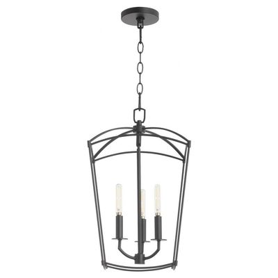 Quorum Lighting 6812-3-59 Mantle Entry Light, 3-Light 180 Total Watts, Matte Black