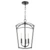 Quorum Lighting 6812-3-59 Mantle Entry Light, 3-Light 180 Total Watts, Matte Black view 1