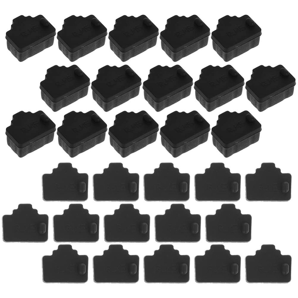Hemobllo 50pcs Ethernet Port Dust Covers Network Jack Protector for Computers Routers and Tvs High-Grade Easy to Insert and Detach
