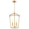 Quorum Lighting 6812-3-74 Mantle Entry Light, 3-Light 180 Total Watts, Gold Leaf view 1