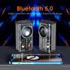 Portable Bluetooth Speaker with Lights, Transparent Wireless Mini Bluetooth Speaker with TWS, Perfect Small Speaker HD Sound and Bass for Office, Home, Shower, Room, Bike, Car (Black) view 3