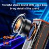 BSZHI Transparent Wireless Bluetooth Speaker Portable Mini Speaker with LED Colorful Lights Stereo Sound TWS Small Speakers for Office, Party Camping, Shower, Home, Travel view 3