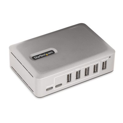 StarTech.com 7-Port USB-C Hub - 5X USB-A/2x USB-C - Self-Powered w/65W Power Supply - USB 3.1 10Gbps - Desktop/Laptop USB Hub w/3ft USB-IF Certified Locking Cable - USB C Splitter, TAA