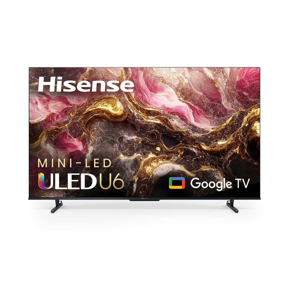 Hisense 55-Inch Class U6 Series Mini-LED ULED 4K UHD Google Smart TV (55U6K) - QLED, Full Array Local Dimming, Dolby Vision IQHDR 10+, VRR Game Mode Plus, 240 Motion Rate, Alexa Compatibility