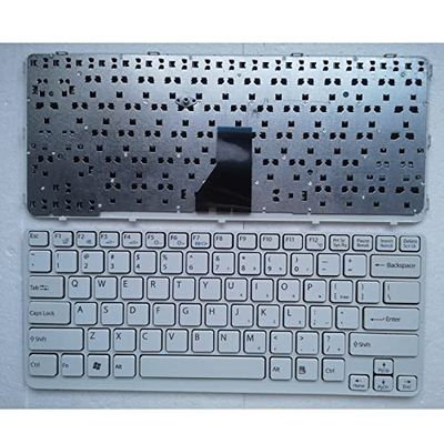 YANHAO [Laptop Keyboard] US NO Backlit New Laptop Keyboard for Sony VAIO SVE141 SVE1412E1RB SVE141A11W SVE141C11X sve141d11l sve14112elb [Easy Installation] (Color : White)