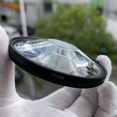 77mm Vortex Filter Camera Prism Lens, Optical Glass Vortex Distortion Special Effect Filter, Photography Accessories for SLR Cameras Special Effect Filter
