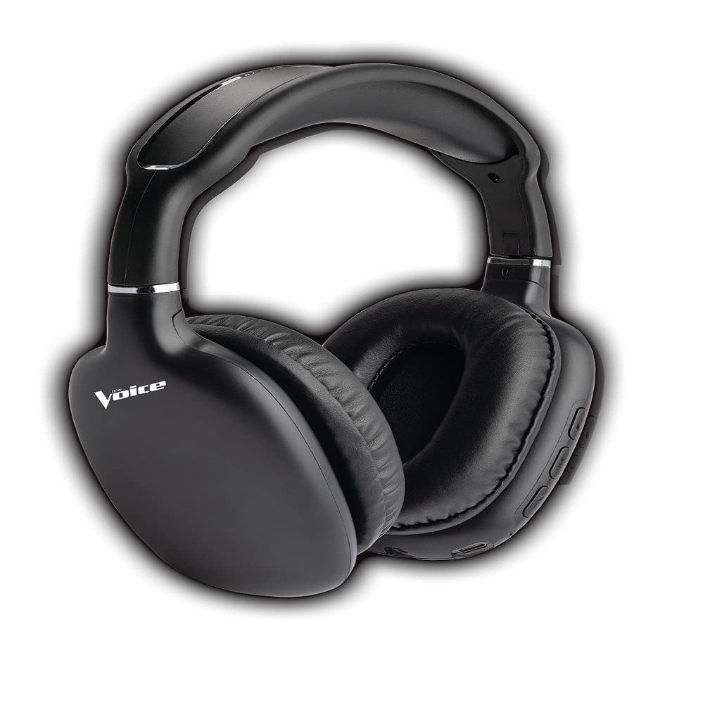 The Voice Hollywood Wireless Headphones with Bluetooth and Built-in Mic, HD Ultra Max Sound, Adjustable Headband with Over-Ear Cups, Tri-fold, Optimized for Siri, Google Assistant