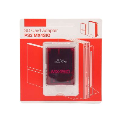 MX4SIO SIO2SD TF Card Reader Adapter for Memory Card, TF Adapter, Memory Card Adapter, Hand Made Stable Replacement Memory Card Reader for (Transparent Red)