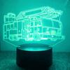 Jinnwell 3D Fire engine truck Night Light Lamp Illusion 16 Color Changing Table Desk Decoration Lamps Gift with Acrylic Flat ABS Base USB Cable Toy view 4