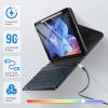 OYEEICE Keyboard Case for iPad 6th Generation 9.7 inch - 7 Color Backlit Detachable Wireless Keyboard, Upgraded Magnetic Cover with Pencil Holder for iPad Air 2nd Generation & iPad 6th/5th Gen - Black view 4