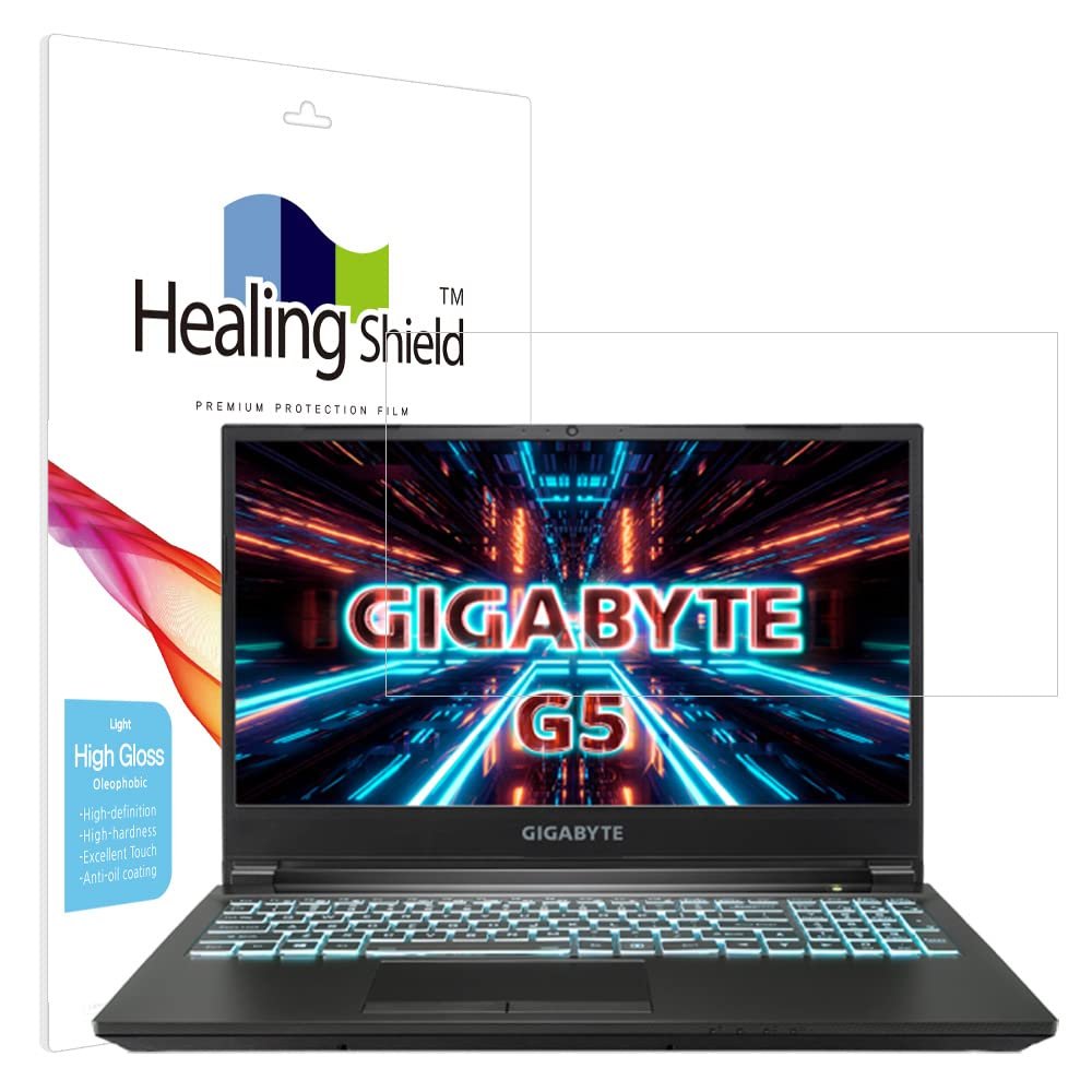 Healingshield Screen Protector Light Oleophobic High Gloss Film Compatible with GIGABYTE G5 KD