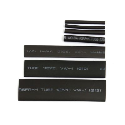 127 PCS 7.28m Black 2:1 Assortment Heat Shrink Tubing Tube Car Cable Sleeving Wrap Wire Kit Useful Electric Tubings
