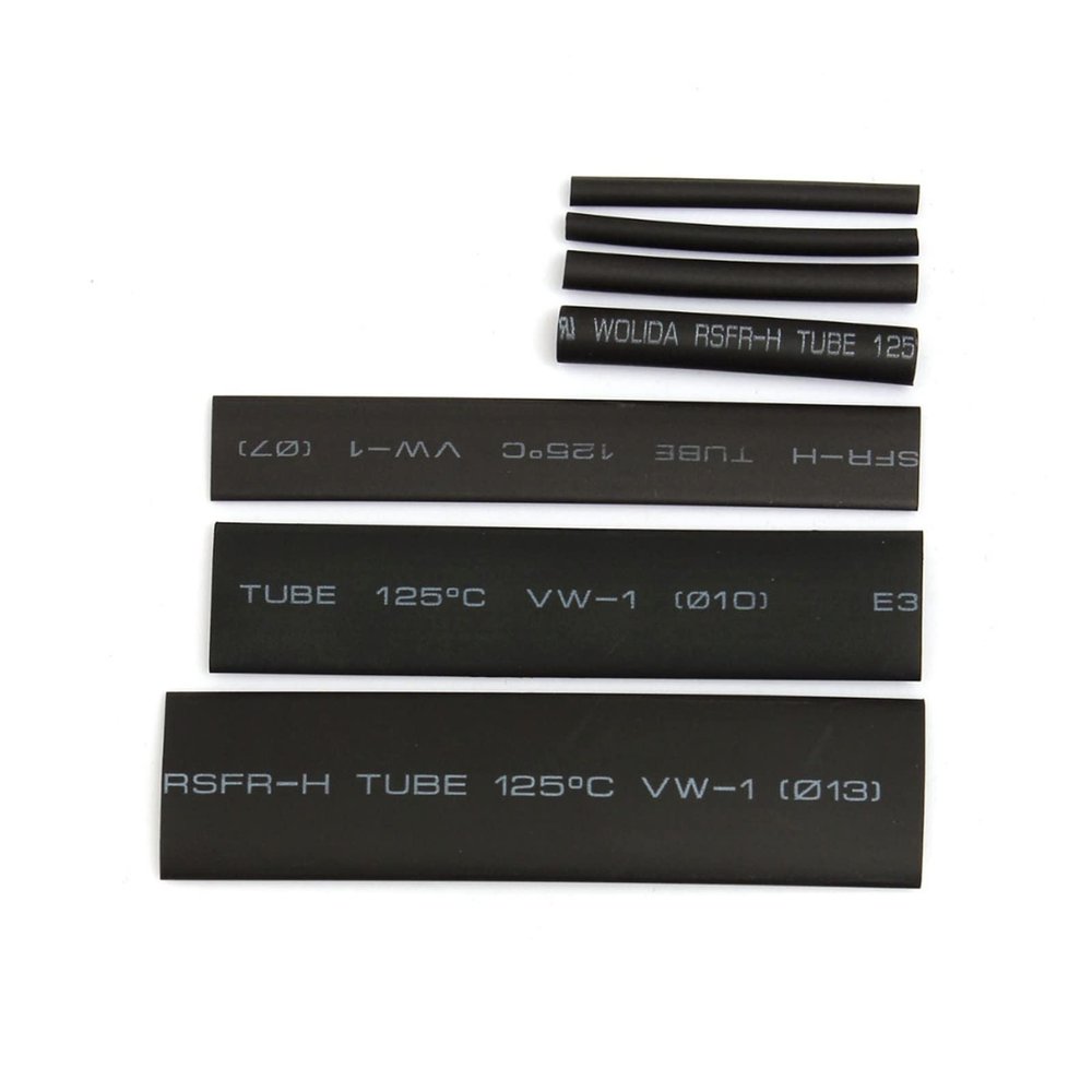 127 PCS 7.28m Black 2:1 Assortment Heat Shrink Tubing Tube Car Cable Sleeving Wrap Wire Kit Useful Electric Tubings