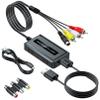 RCA Svideo to HDMI Converter, Support 4 : 3/16 : 9 Aspect Ratio Switch, 720P/1080P HDMI Output Switch, S-video AV RCA to HDMI converter for VHS/DVD/Wii/PS1/PS2/N64/NGC to Display on HDMI Screen view 1