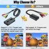 RCA Svideo to HDMI Converter, Support 4 : 3/16 : 9 Aspect Ratio Switch, 720P/1080P HDMI Output Switch, S-video AV RCA to HDMI converter for VHS/DVD/Wii/PS1/PS2/N64/NGC to Display on HDMI Screen view 4
