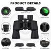 20X50 Binoculars for Adults High-Powered - Military Compact HD Professional Waterproof Binoculars for Bird Watching Travel Hunting Football Games Stargazing Opera with Carrying Case and Strap view 3