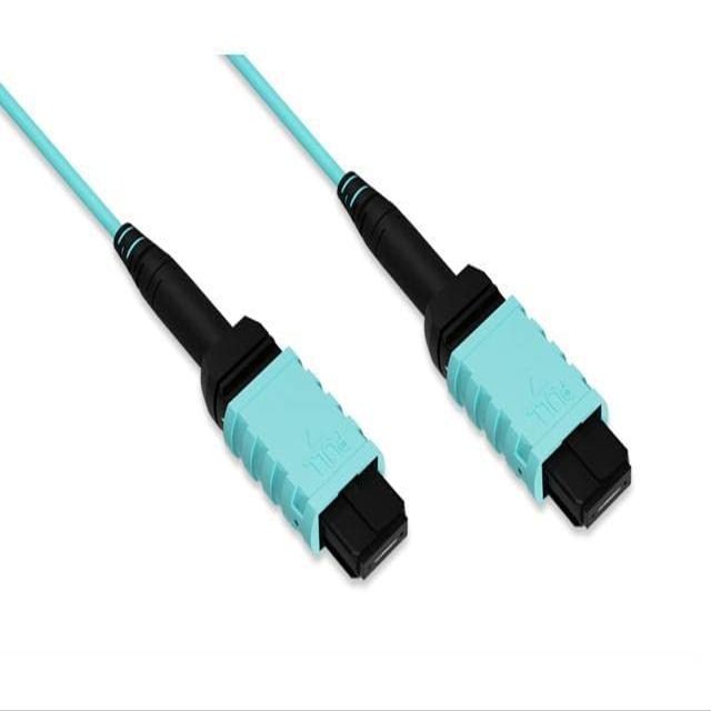 Nippon Labs MPO 50/125 OM4 Multimode 12 Fibers Trunk Optic Cable Type B (1m)