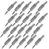 20 Pcs 3.5mm 1/8" Stereo Male Audio TRS Plated Jack Plug Adapter Connector USA view 2