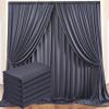 30 ft x 10 ft Wrinkle Free Charcoal Backdrop Curtain for Parties, Dark Grey Polyester Photo Backdrop Drapes for Baby Shower Wedding Engagement Birthday Party Backdrop Stand,5ft x 10ft 6 Panels view 1
