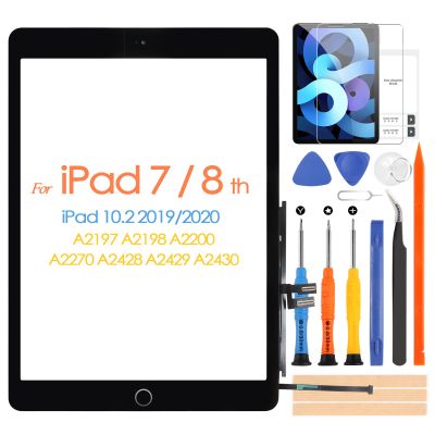 Touch Screen for iPad 7 7th 8 8th Gen 2019 2020 Screen Replacement, iPad 10.2" A2197 A2198 A2200 A2270 A2428 A2429 A2430 Digiziter with Home Button & Repair Tools (Not LCD)