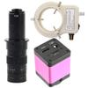 720P HDMI HD Industrial Video Microscope Camera TF Card Storage Picture & 180X C-Mount Lens Whit 56-LED Adjustable Ring Light view 1
