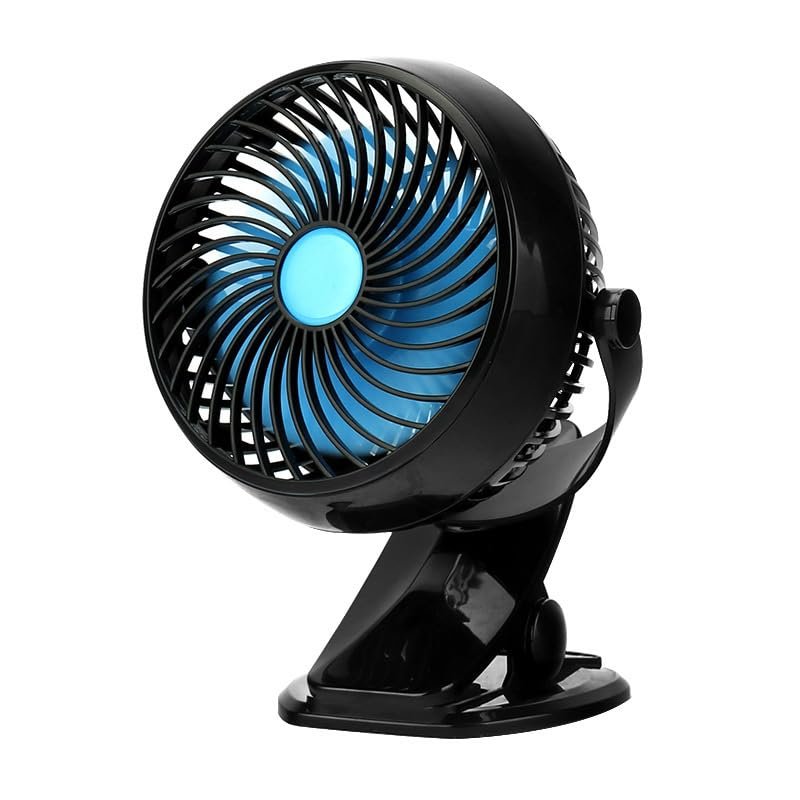 Unifizz Clip on Fan Cool Portable Rotation Mini Desk Fan Adjustable Speed Car Fans