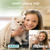 WUUK 4MP Indoor Security Camera, Pan Tilt Cam for Baby Monitor, 2K Outdoor Cameras Wireless with 32GB Base Station, Wi-Fi Home Security Camera for Dog or Cat, No Monthly Fee view 2