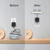 Cuifati Speaker Wall Mounts for 3rd Generation &, Small Wall Shelf with Cord Management, Compact Bracket Stand Saves Home & Kitchen Counter Space () view 3