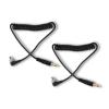 3.5mm to Male Flash PC Sync Cable, 2Pcs 30-80cm/11.8-31.5in 3.5mm Plug to Male Flash Sync Cord with Screw Lock, Photography Coiled Cord for Digital Cameras view 1