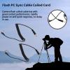 3.5mm to Male Flash PC Sync Cable, 2Pcs 30-80cm/11.8-31.5in 3.5mm Plug to Male Flash Sync Cord with Screw Lock, Photography Coiled Cord for Digital Cameras view 2