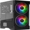 GAMDIAS ATX Mid Tower Gaming Computer Case for Desktops & PC, 2X 200mm ARGB LED PC Case Fans Sync with Motherboards, Support Front 360mm & Top 240mm Cooler, Front & Side Tempered Glass Black view 1