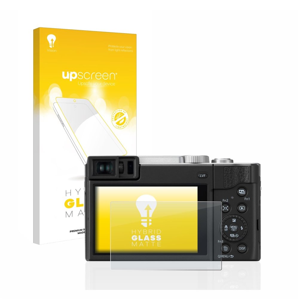 upscreen Matte Screen Protector Glass Film compatible with Panasonic Lumix DC-TZ95D Super Zoom - Anti-Glare, Anti-Fingerprint, 9H Glass Protection