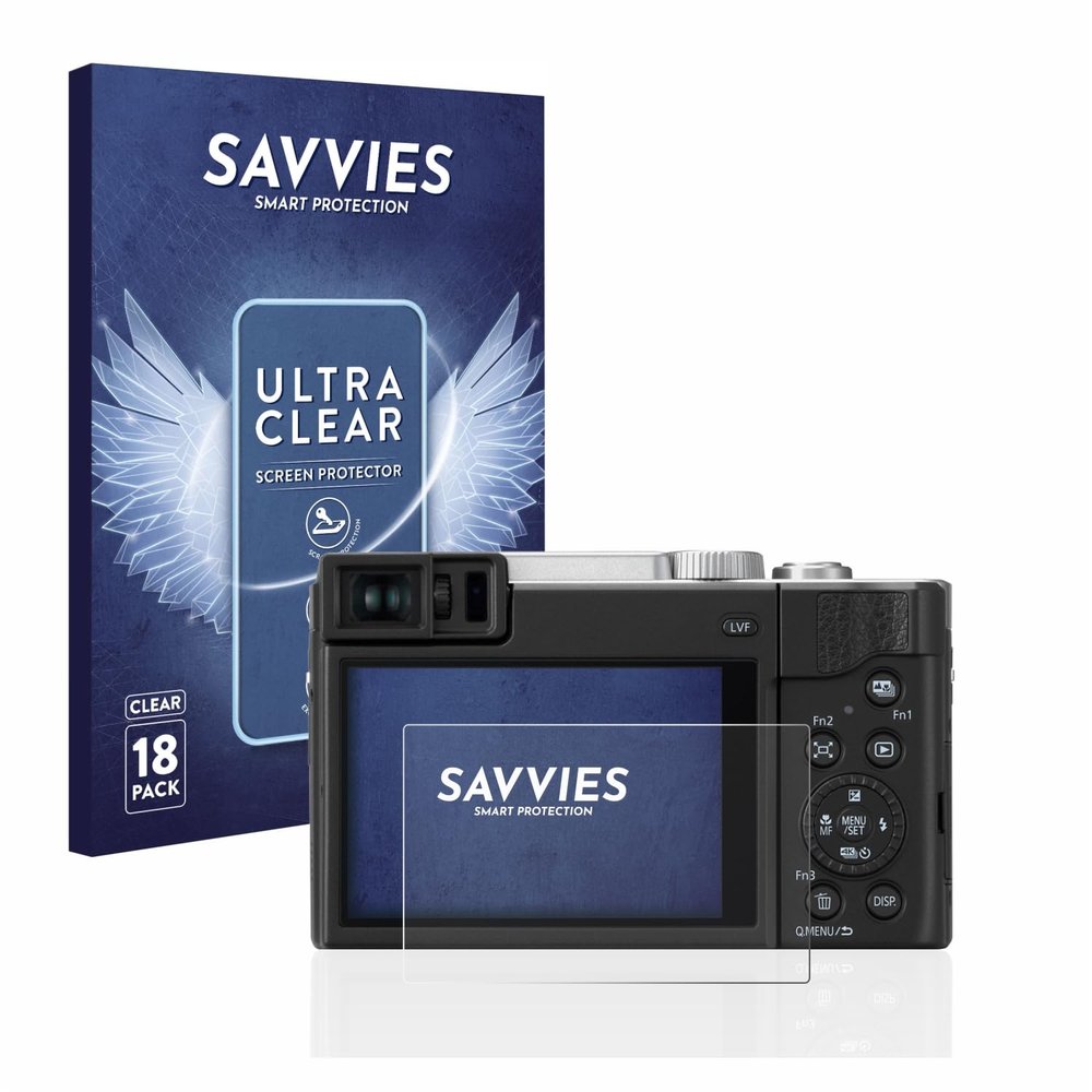 savvies Screen Protector compatible with Panasonic Lumix DC-TZ95D Super Zoom Protection Film Clear 18-Pack