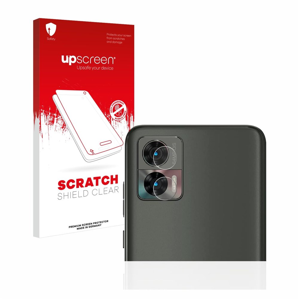 upscreen Scratch Shield Screen Protector compatible with Motorola Edge 30 Neo (ONLY Camera) - HD-Clear, Anti-Fingerprint