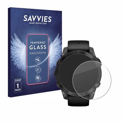 savvies Armoured Glass 1-Pack compatible with Garmin Epix Pro (Gen 2) (47 mm) Tempered Glass Screen Protector [Shockproof, 9H Ultra Hard]