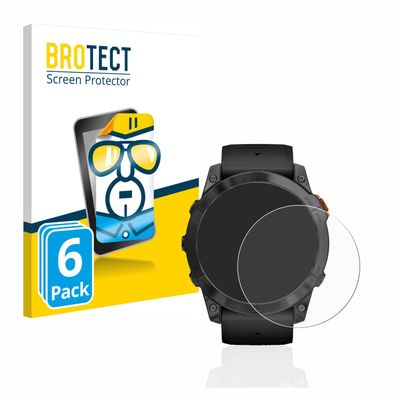 brotect 6-Pack Screen Protector compatible with Garmin Fenix 7X Pro Solar (51 mm) - HD-Clear Protection Film