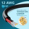HiFind 12/2 Gauge Speaker Wire Cable 50 Ft-Tinned OFC Copper-UL CL3 Rated- Indoor/Outdoor-Pro Series 12 AWG-UV PVC Jacket&Cotton, Hi-Fi Sound for Car Audio,Home Theater Speakers,Stereos-Black view 3