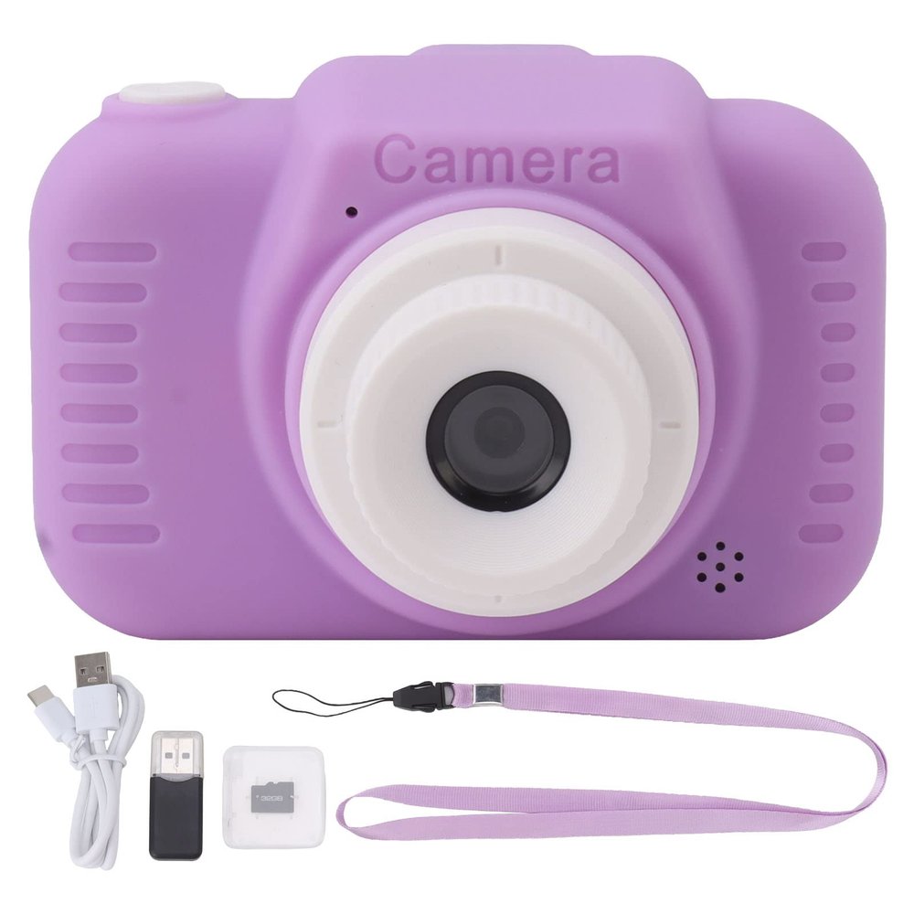 Yctze Digital Camera with 32G Card High Definition Dual Lens 1080P 8X Zoom USB Rechargeable for Girls