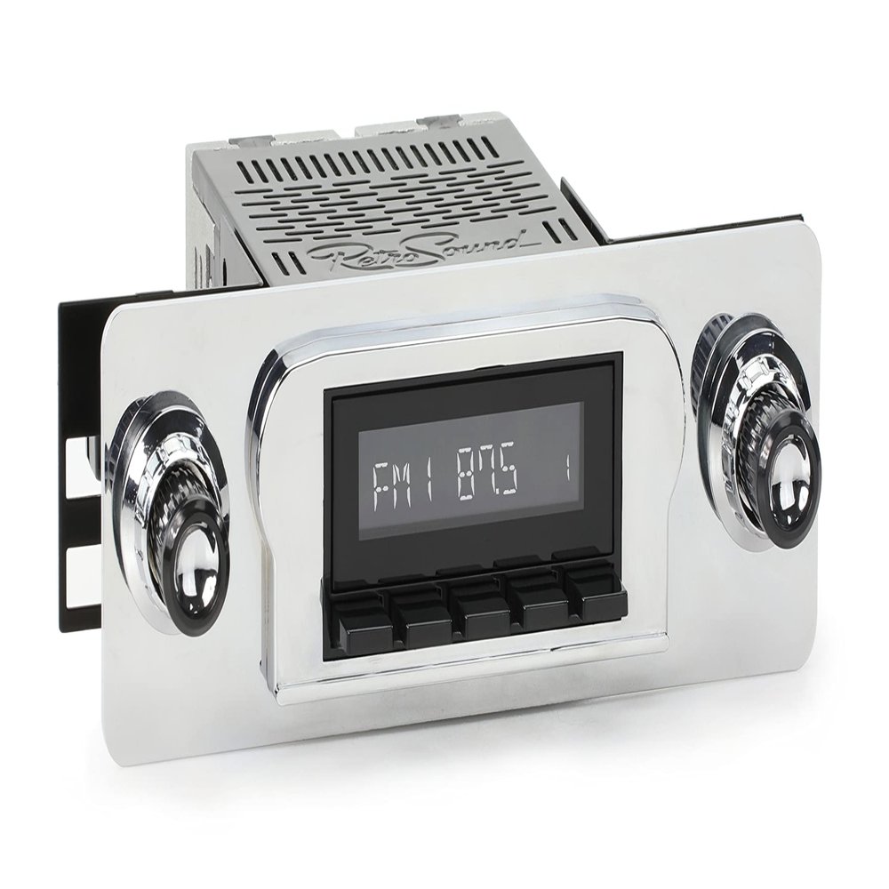 RetroRadio Compatible with 1960-62 Ford Galaxie Features Include Bluetooth, HD, SiriusXM Ready, AM/FM LB-M4-122-25-85F3