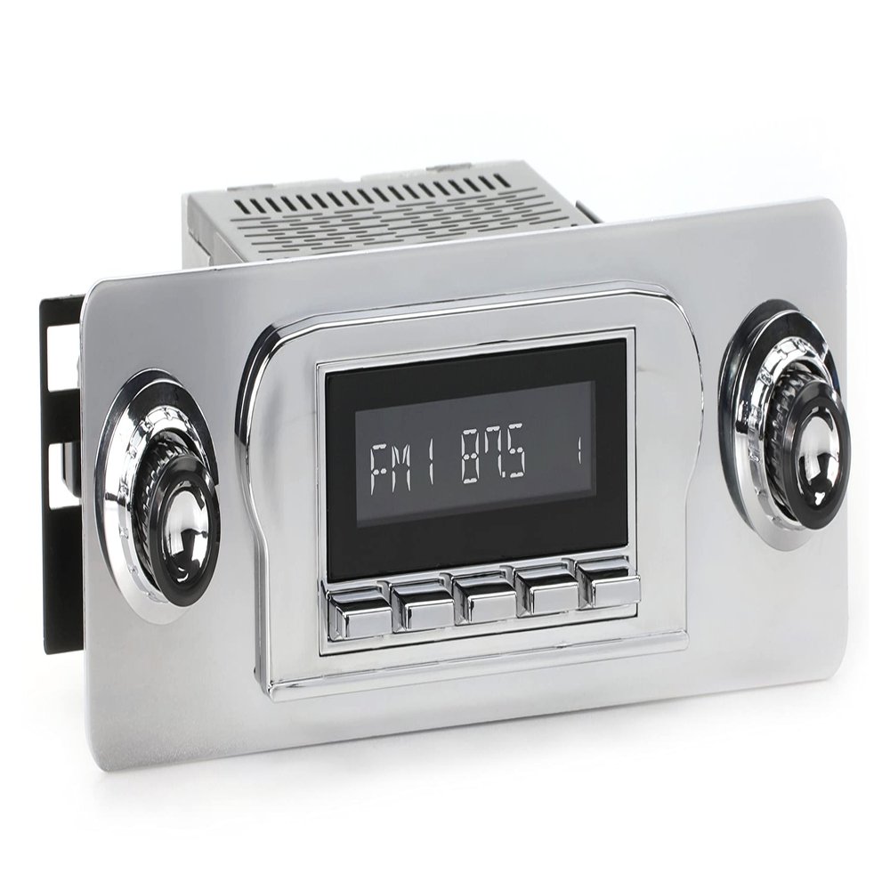RetroRadio Compatible with 1960-62 Ford Galaxie Features Include Bluetooth, HD, SiriusXM Ready, AM/FM LC-M4-122-25-85F3